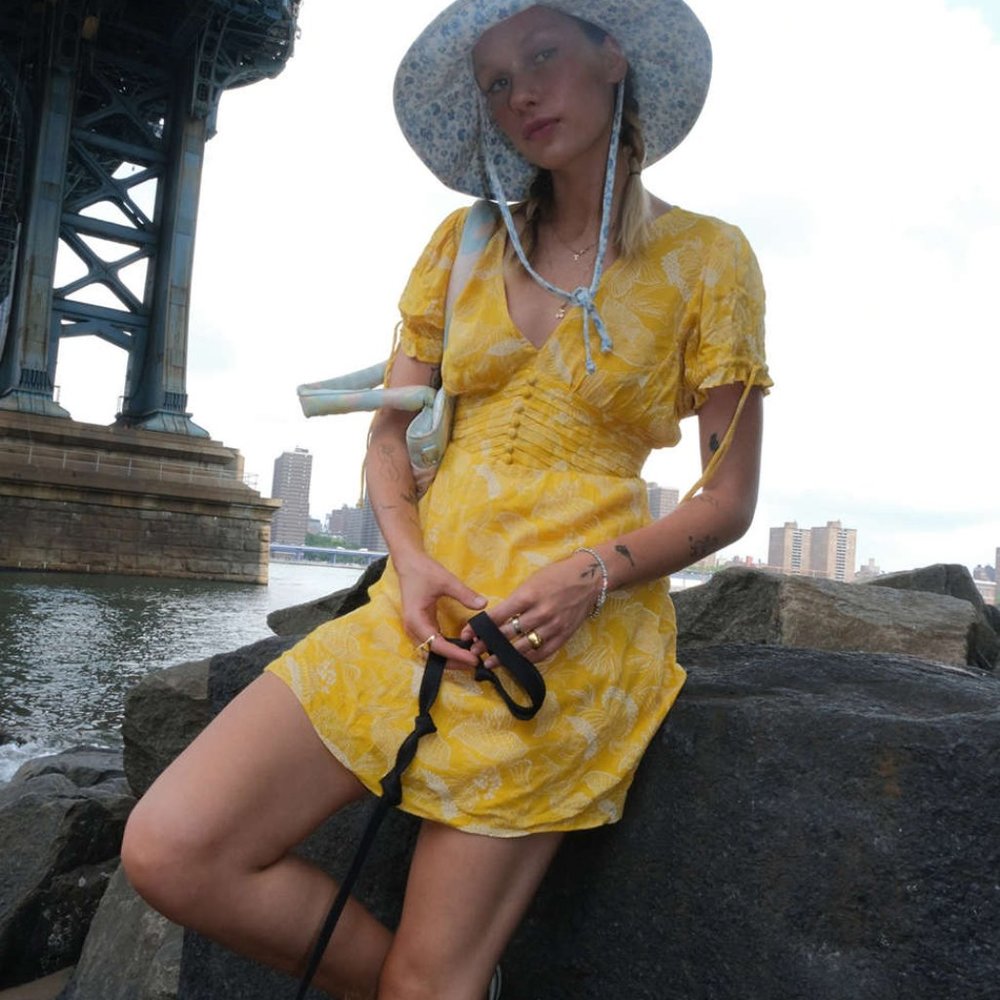 Urban Outfitters Talia Minidress in Yellow